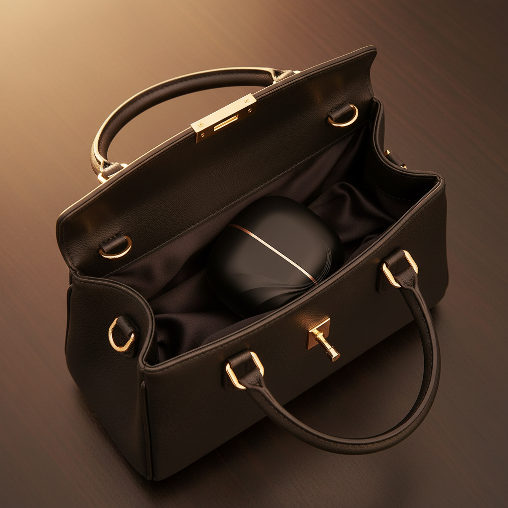 Lisseur ovale dans sac à main